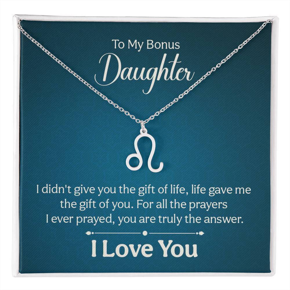 Gift of Life Leo  Zodiac Necklace Silver Tone Standard Box